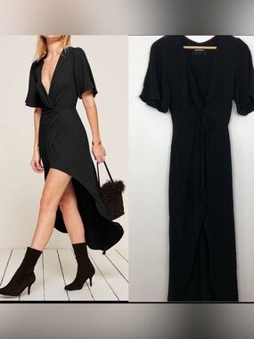 Reformation Westport Dress Size 0 Black